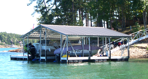 flotation systems gable roof covered boat dock small 2