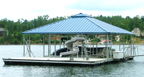 flotation systems hip roof covered boat dock small 1