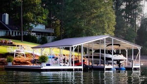 Flotation Systems gable roof boat dock G1