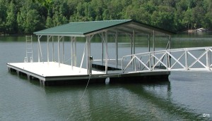 Flotation Systems gable roof boat dock G11