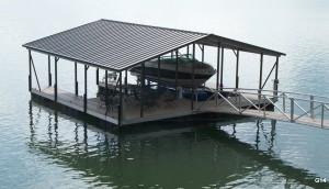 Flotation Systems gable roof boat dock G14