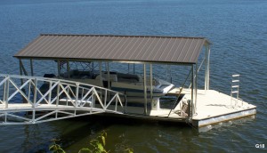Flotation Systems gable roof boat dock G18