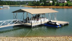 Flotation Systems gable roof boat dock G19