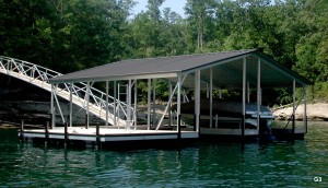 Flotation Systems gable roof boat dock G3