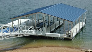 Flotation Systems gable roof boat dock G5