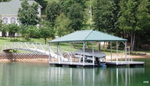 Flotation Systems hip roof boat dock H10
