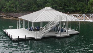 Flotation Systems hip roof boat dock H11