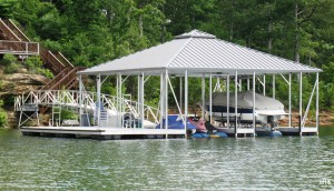 Flotation Systems hip roof boat dock H15