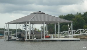 Flotation Systems hip roof boat dock H26