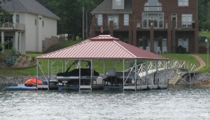Flotation Systems hip roof boat dock H28