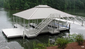 Flotation Systems hip roof boat dock H29