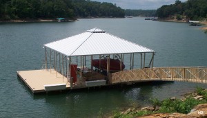 Flotation Systems hip roof boat dock H3