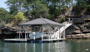 Flotation Systems hip roof boat dock H6