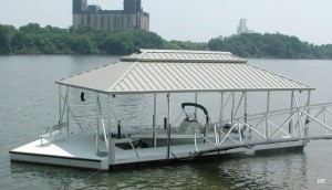 Flotation Systems hip roof boat dock H7