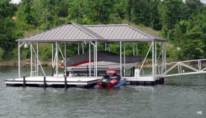 Flotation Systems hip roof boat dock H8