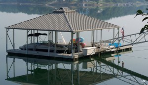 Flotation Systems hip roof boat dock H9